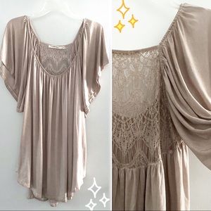 Andree chic drapey blouse, soft beige